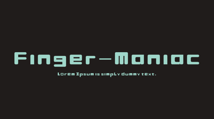 Finger-Maniac Font
