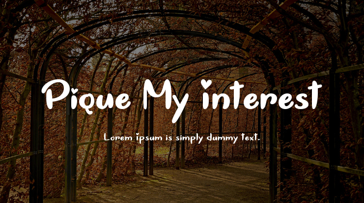 Pique My Interest Font