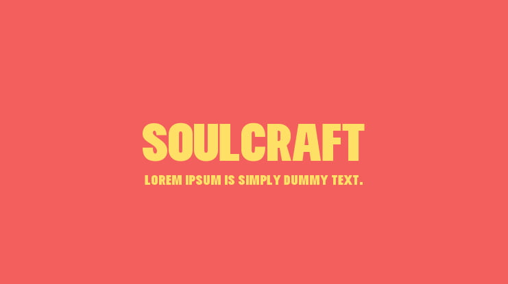 Soulcraft Font