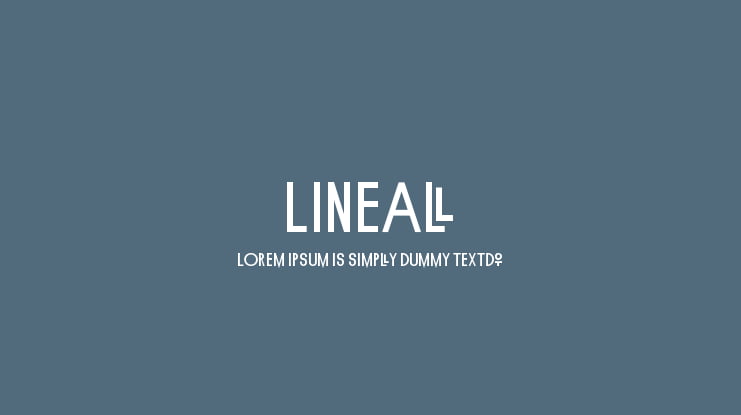 Lineal Font