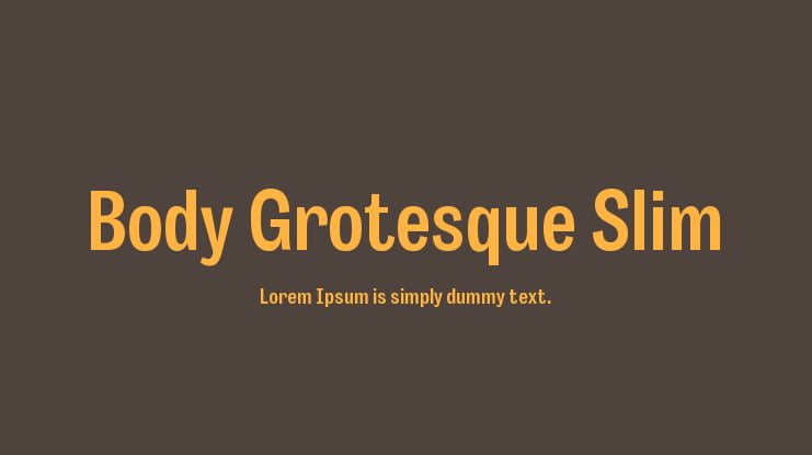 Body Grotesque Slim Font Family