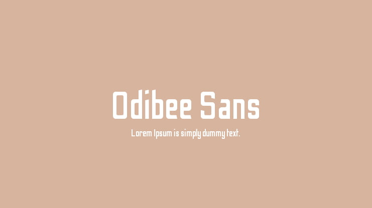 Odibee Sans Font