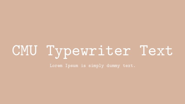 CMU Typewriter Text Font Family