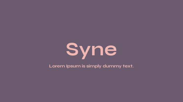 Syne Font Family