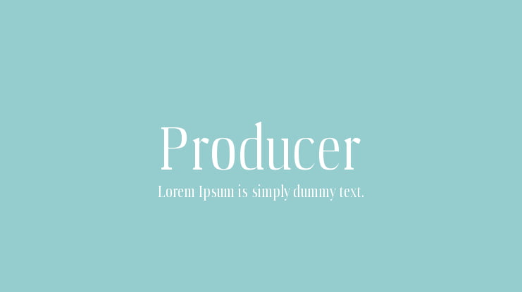 Producer Font