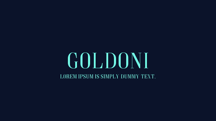 Goldoni Font