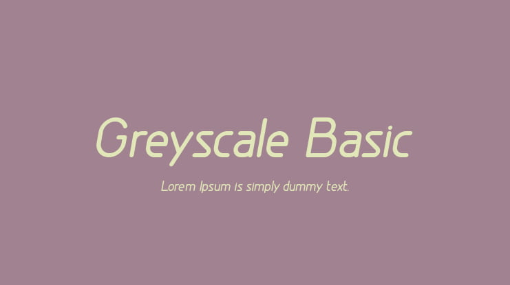 Greyscale Basic Font Family