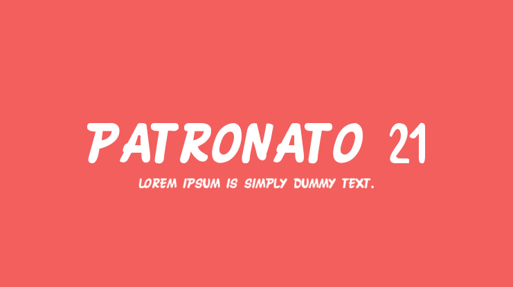 Patronato 21 Font