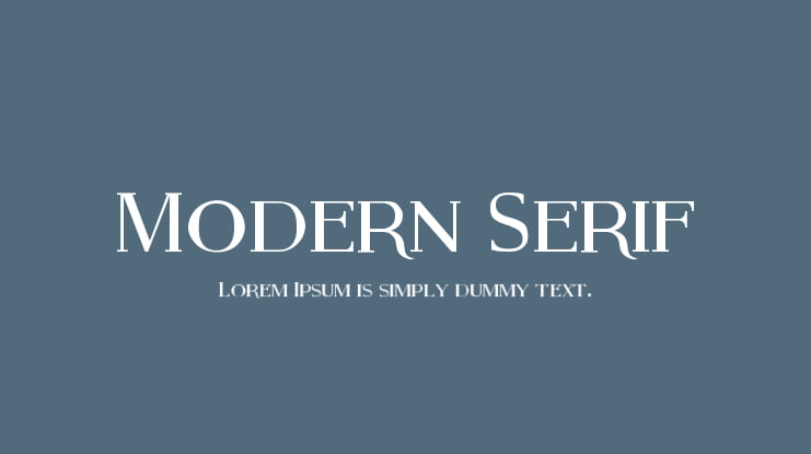 Modern Serif Font Family
