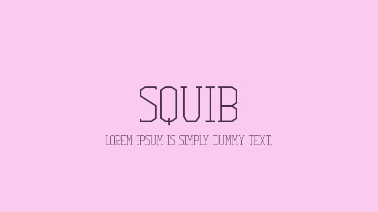 Squib Font