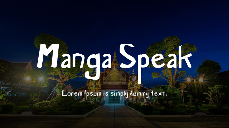 Manga Speak Font Family