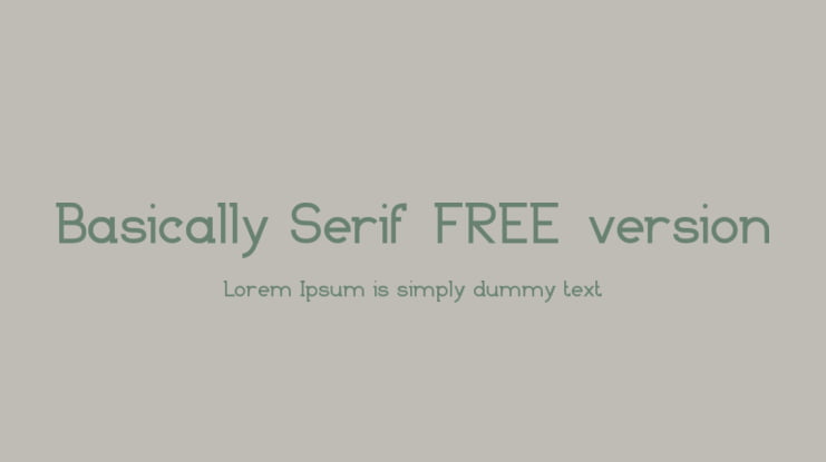 Basically Serif_FREE-version Font