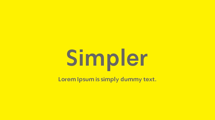 Simpler Font Family