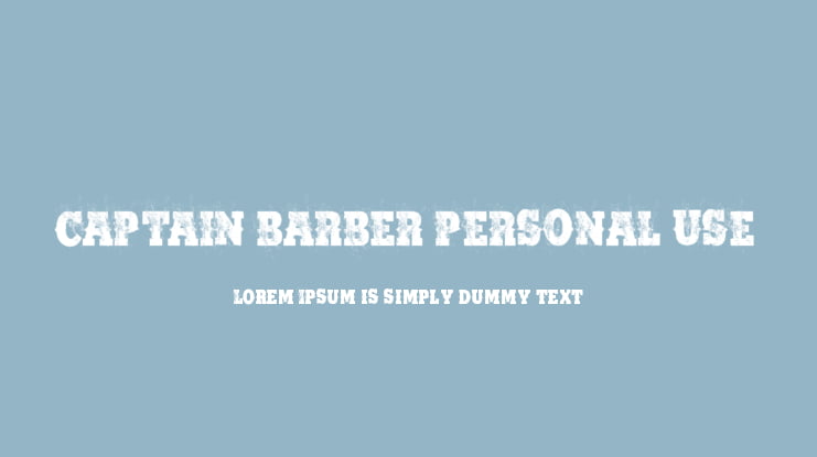 CAPTAIN BARBER PERSONAL USE Font