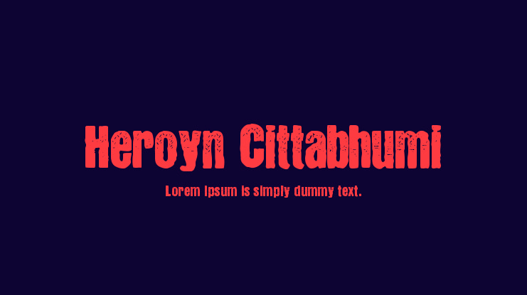 Heroyn Cittabhumi Font