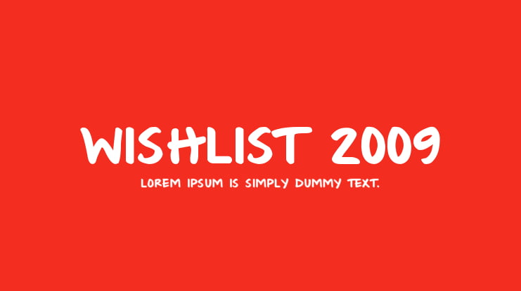 Wishlist 2009 Font