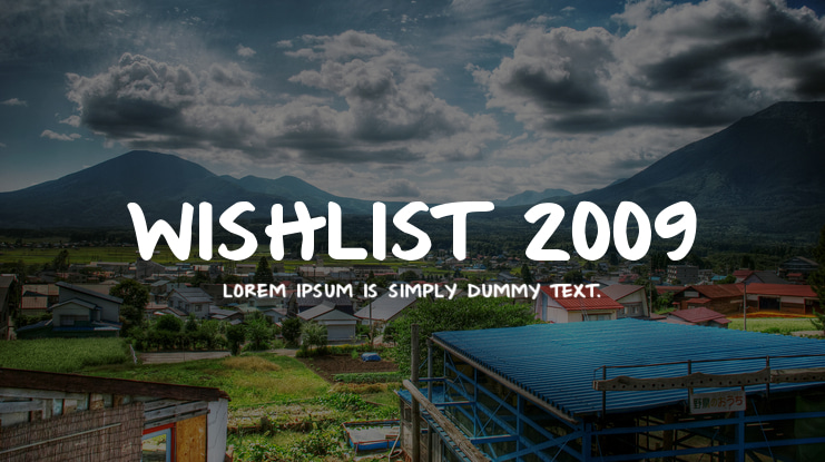Wishlist 2009 Font