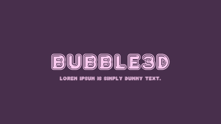 Bubble3D Font
