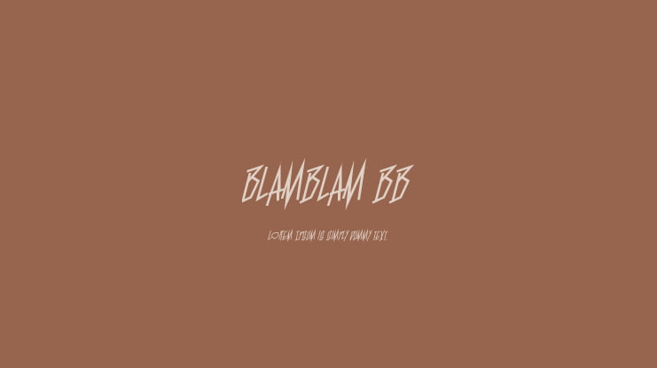 BlamBlam BB Font Family