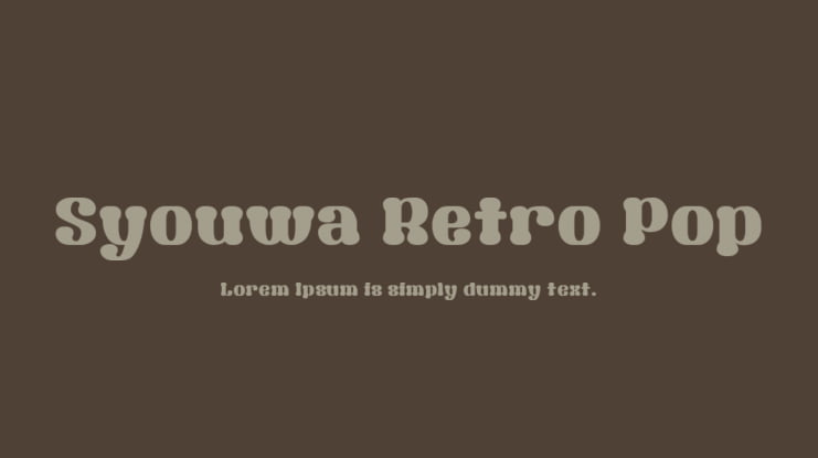 Syouwa Retro Pop Font