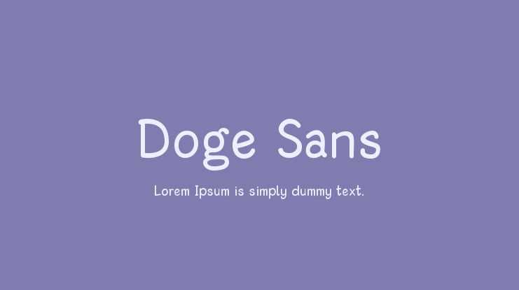 Doge Sans Font