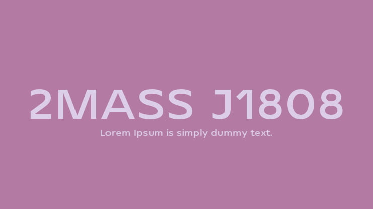 2MASS J1808 Font Family