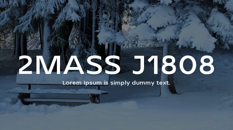 2MASS J1808 Font Family