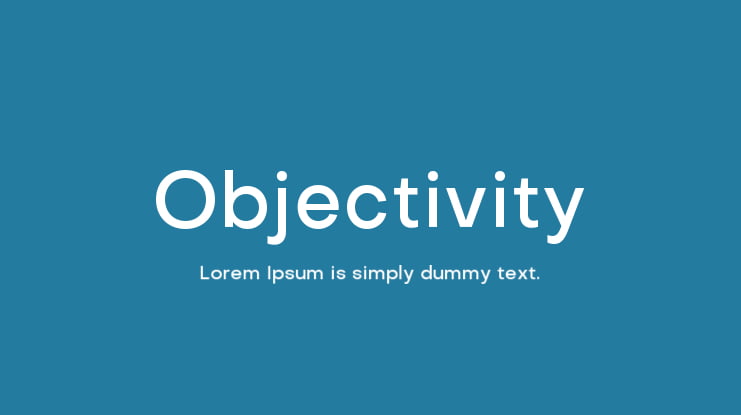 Objectivity Font Family