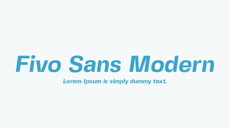 Fivo Sans Modern Font Family