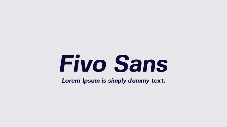 Fivo Sans Font Family