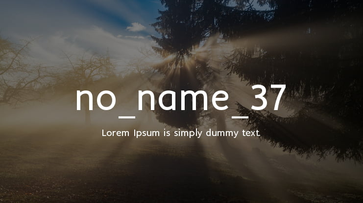 no_name_37 Font Family
