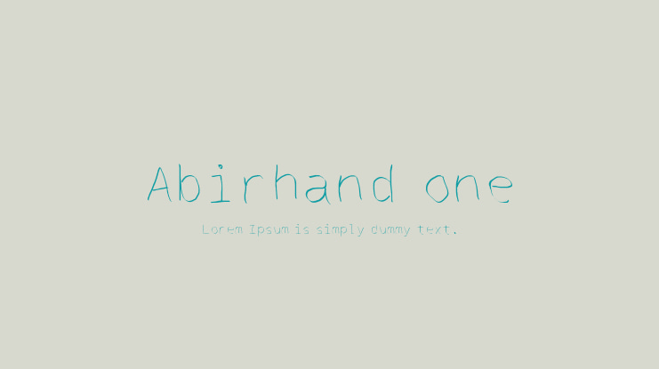 Abirhand one Font