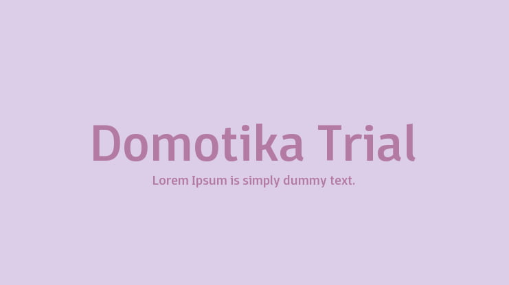 Domotika Trial Font Family