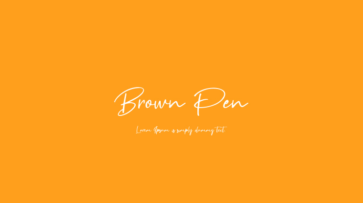 Brown Pen Font
