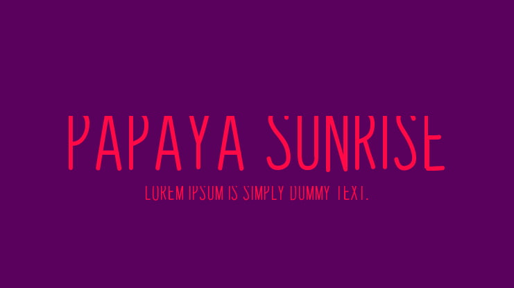 Papaya Sunrise Font