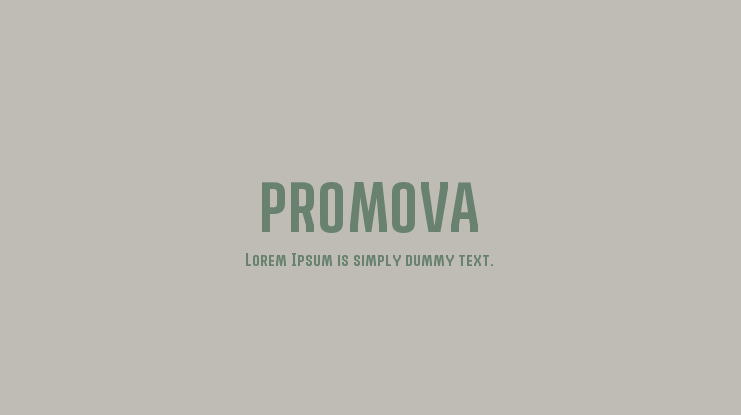 PROMOVA Font Family