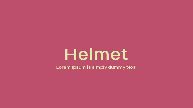 Helmet Font