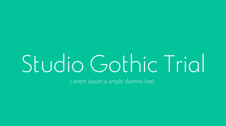 Studio Gothic Trial Font Family