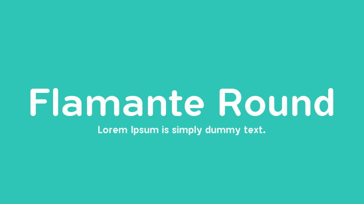 Flamante Round Font Family