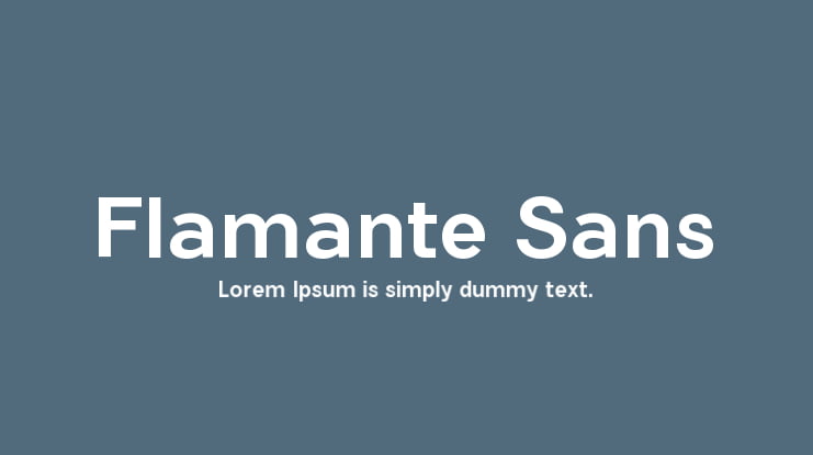 Flamante Sans Font Family