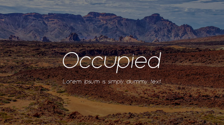 Occupied Font Family