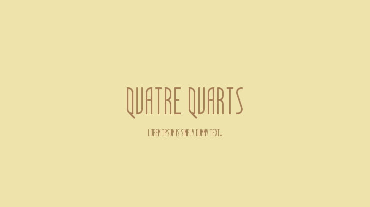 Quatre Quarts Font
