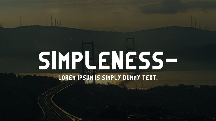 Simpleness- Font