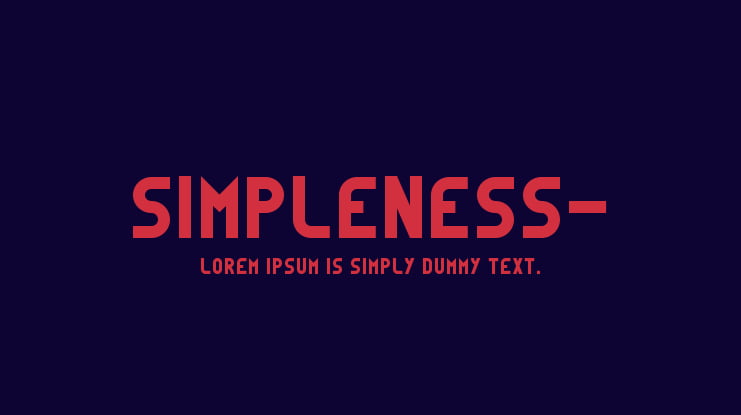 Simpleness- Font