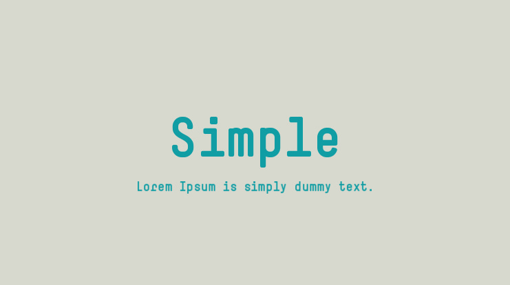 Simple Font Family