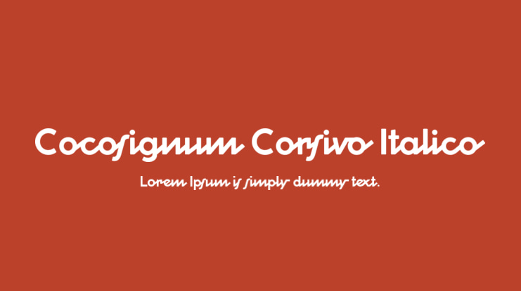 Cocosignum Corsivo Italico Font Family