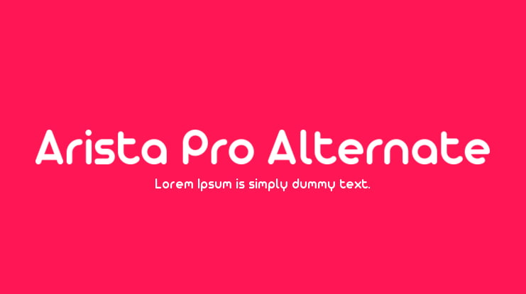 Arista Pro Alternate Font Family