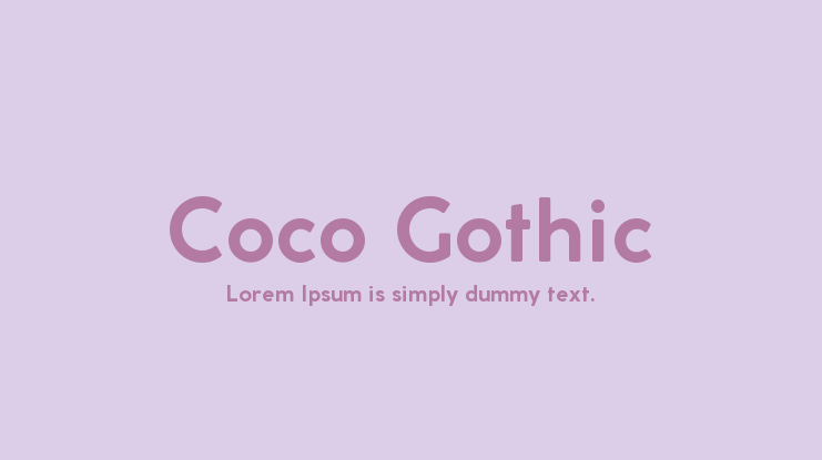 Coco Gothic Font Family