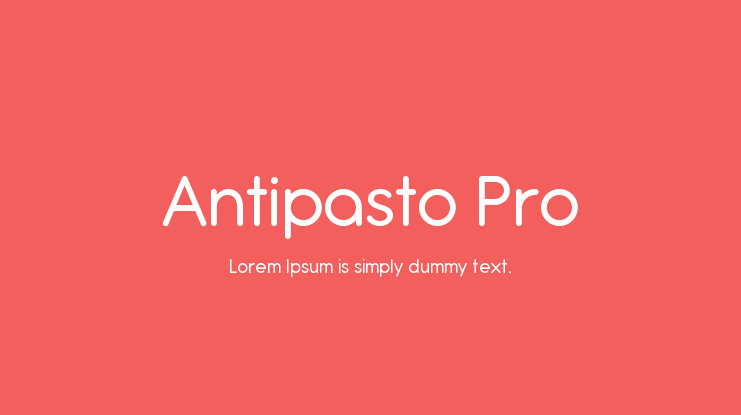 Antipasto Pro Font Family