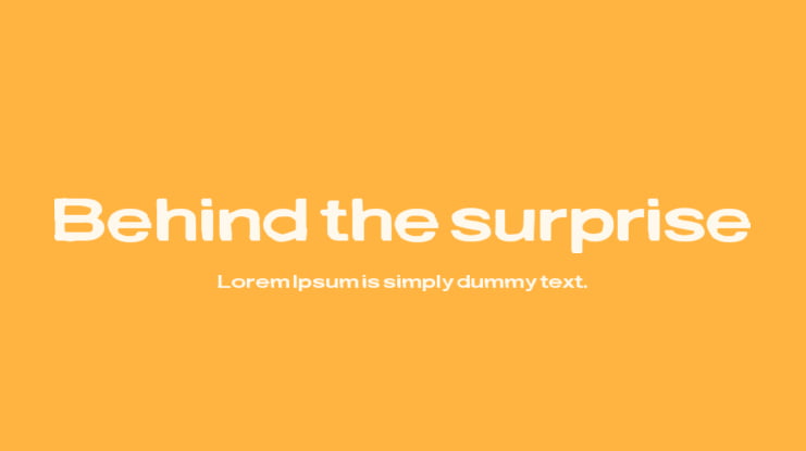 Behind the surprise Font